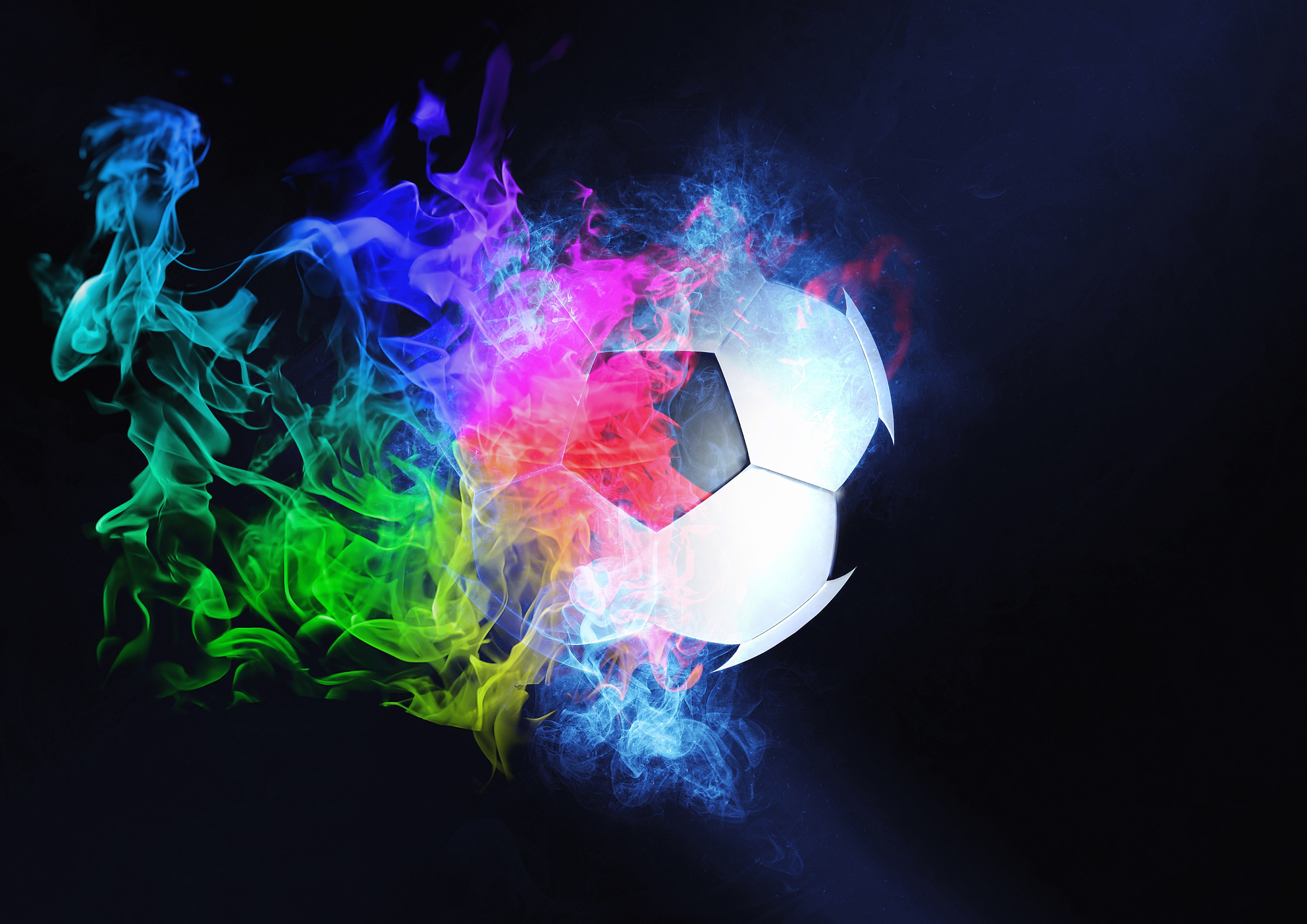 Abstract soccer ball